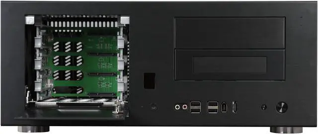 Alt view image 5 of 11 - LIAN LI Black Aluminum PC-C34F ATX Media Center / HTPC Case