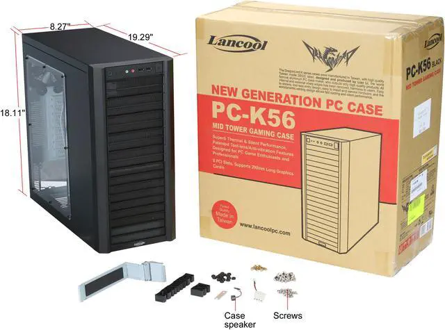 Alt view image 10 of 10 - LIAN LI Lancool PC-K56W Black 0.8 mm SECC, Plastic + Mesh ATX Mid Tower Computer Case