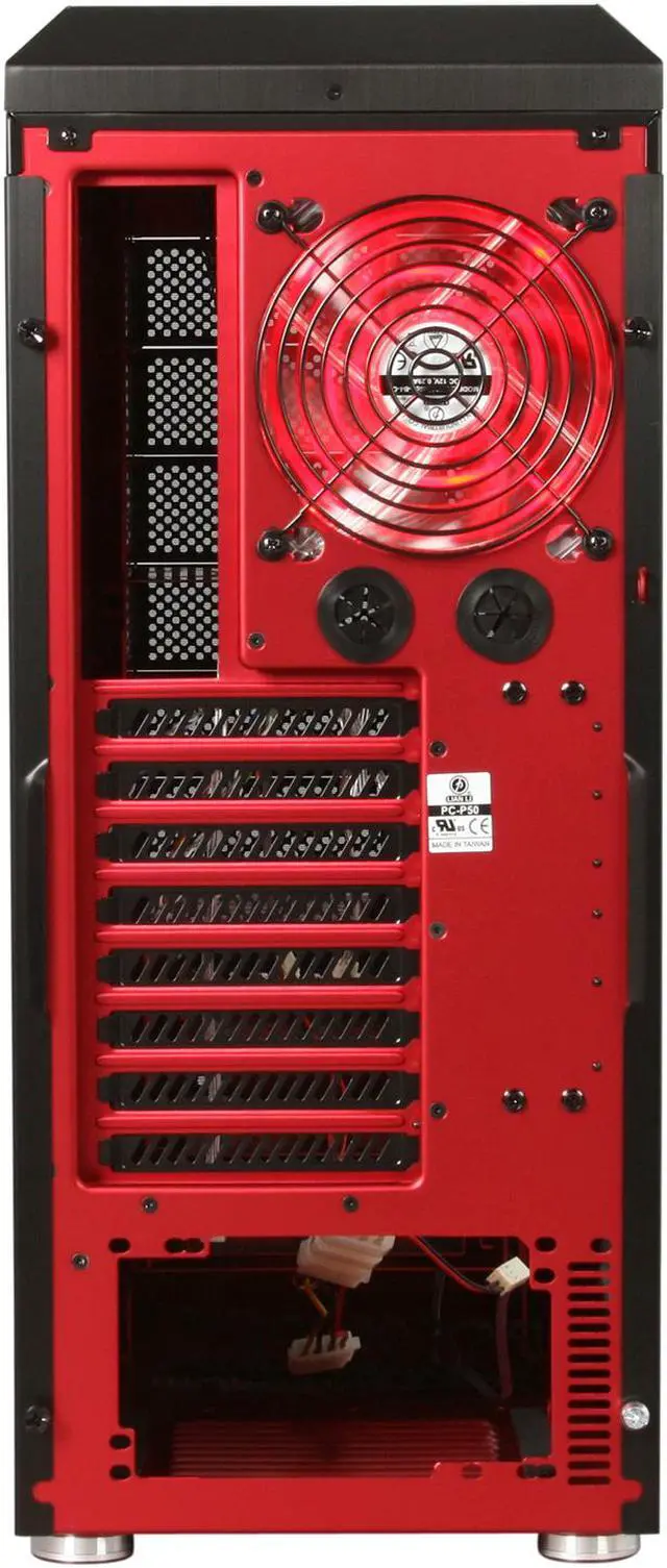 Alt view image 9 of 10 - LIAN LI ARMORSUIT PC-P50R Red Aluminum ATX Mid Tower Computer Case