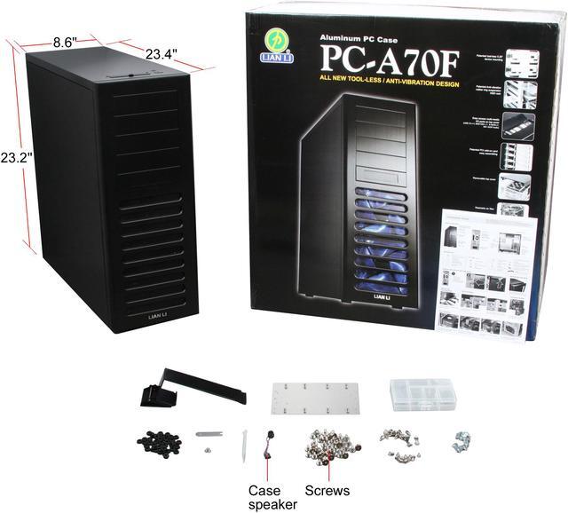 Alt view image 10 of 10 - LIAN LI PC-A70F Black Aluminum ATX Full Tower Computer Case
