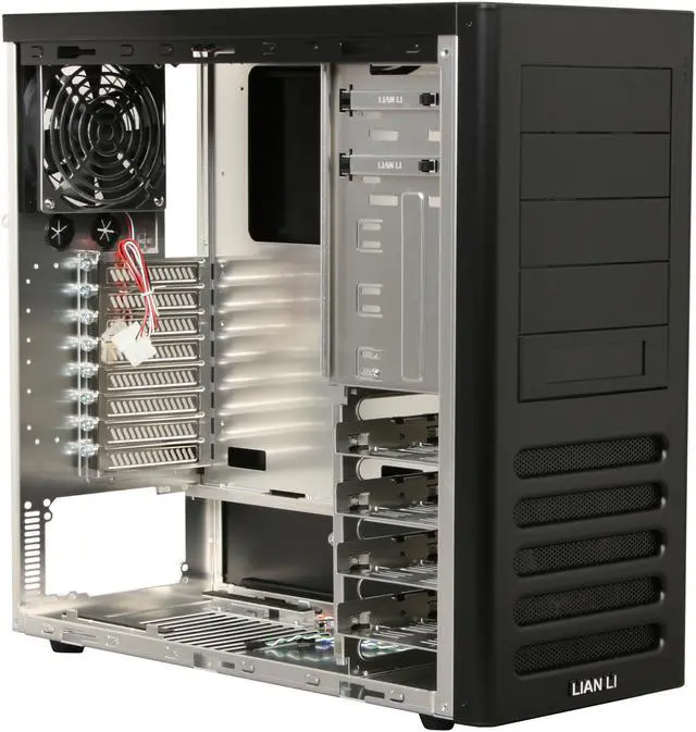 Alt view image 6 of 9 - LIAN LI PC-7FN Black Aluminum ATX Mid Tower Computer Case