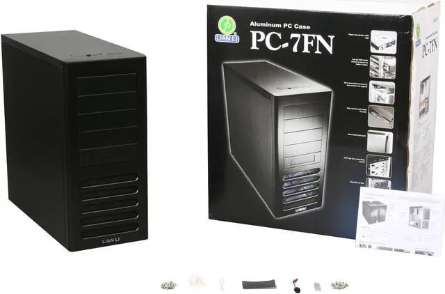 Alt view image 9 of 9 - LIAN LI PC-7FN Black Aluminum ATX Mid Tower Computer Case