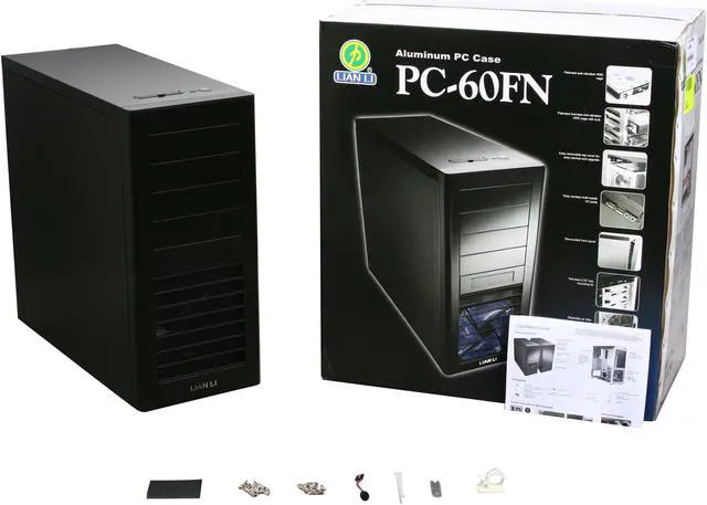 Alt view image 10 of 10 - LIAN LI PC-60FN Black Aluminum ATX Mid Tower Computer Case