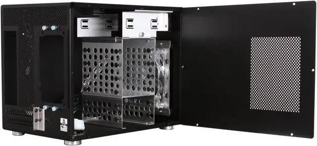 Alt view image 5 of 9 - LIAN LI PC-Q08B Black Aluminum Mini-ITX Tower Computer Case