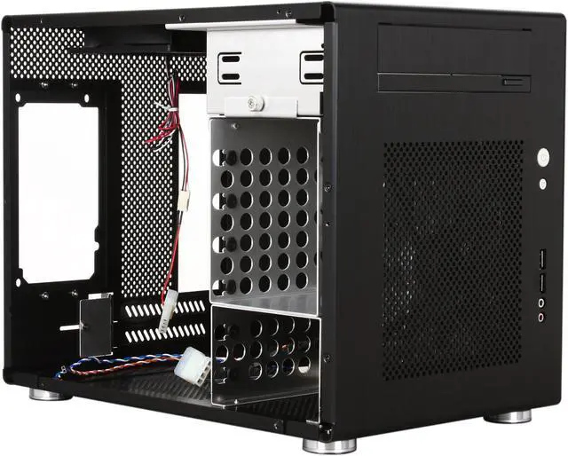 Alt view image 7 of 9 - LIAN LI PC-Q08B Black Aluminum Mini-ITX Tower Computer Case
