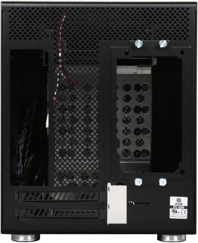 Alt view image 8 of 9 - LIAN LI PC-Q08B Black Aluminum Mini-ITX Tower Computer Case