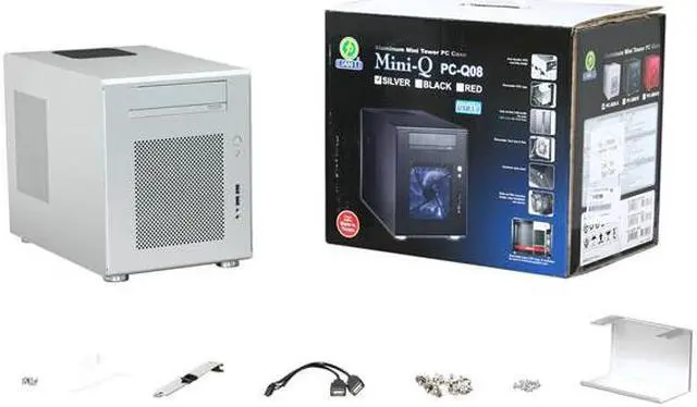 Alt view image 9 of 9 - LIAN LI PC-Q08A Silver Aluminum Mini-ITX Tower Computer Case