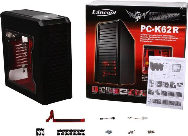 Alt view image 11 of 11 - LIAN LI Lancool PC-K62R1 Black Steel ATX Mid Tower Computer Case