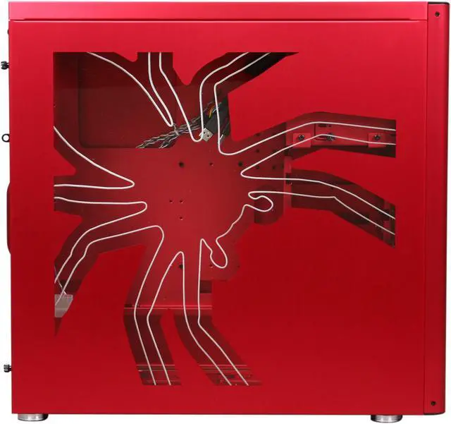 Alt view image 4 of 10 - LIAN LI PC-8FIR Red Aluminum ATX Mid Tower Computer Case