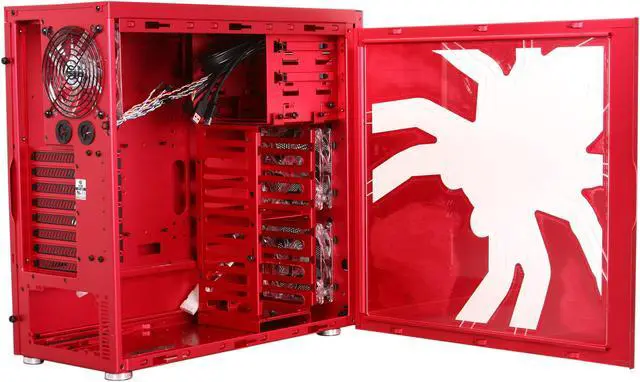 Alt view image 5 of 10 - LIAN LI PC-8FIR Red Aluminum ATX Mid Tower Computer Case