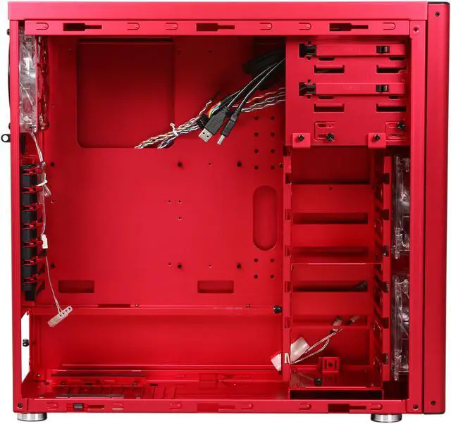 Alt view image 6 of 10 - LIAN LI PC-8FIR Red Aluminum ATX Mid Tower Computer Case