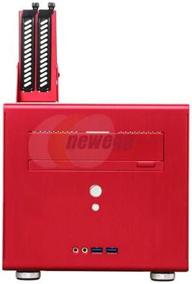 Alt view image 2 of 6 - LIAN LI PC-Q06R Red Aluminum Mini-ITX Test Bench Computer Case