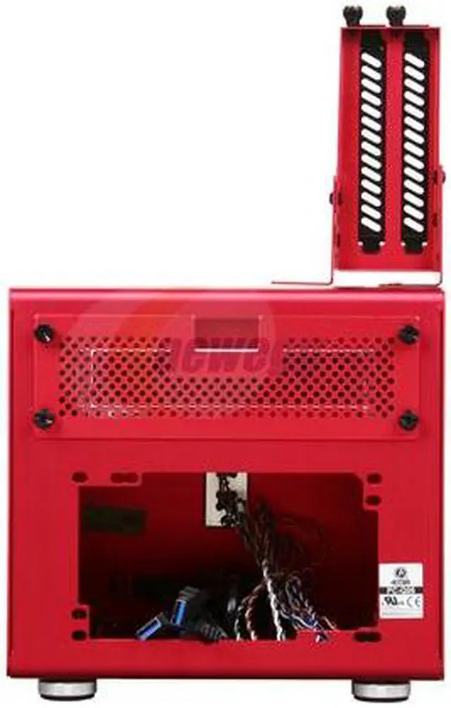 Alt view image 4 of 6 - LIAN LI PC-Q06R Red Aluminum Mini-ITX Test Bench Computer Case