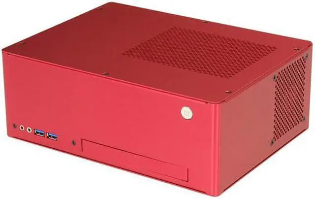 Main image of LIAN LI PC-Q09R Red Aluminum Mini-ITX Desktop Computer Case 110W adapter Power Supply