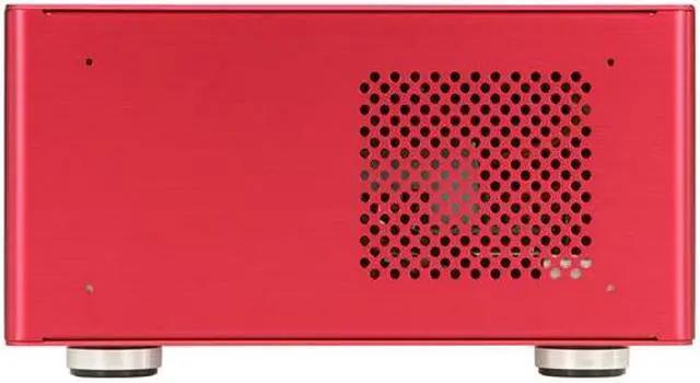 Alt view image 3 of 7 - LIAN LI PC-Q09R Red Aluminum Mini-ITX Desktop Computer Case 110W adapter Power Supply