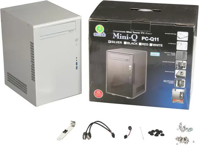 Alt view image 7 of 7 - LIAN LI PC-Q11A Silver Aluminum Mini-ITX Tower Computer Case