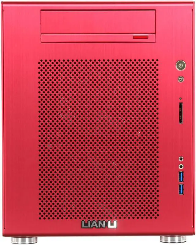 Alt view image 2 of 7 - LIAN LI PC-V354R Red Aluminum Micro ATX Mini Tower Computer Case