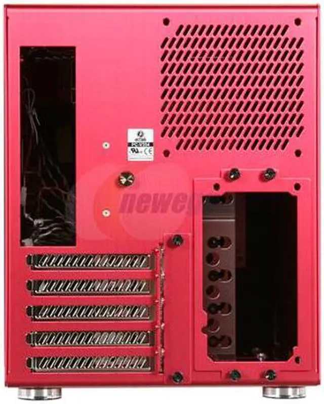 Alt view image 4 of 7 - LIAN LI PC-V354R Red Aluminum Micro ATX Mini Tower Computer Case