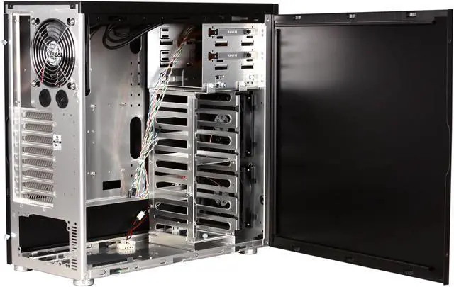 Alt view image 5 of 10 - LIAN LI PC-9F Black Aluminum ATX Mid Tower Computer Case