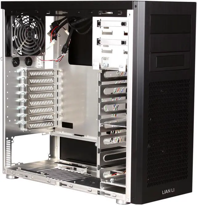 Alt view image 7 of 10 - LIAN LI PC-9F Black Aluminum ATX Mid Tower Computer Case