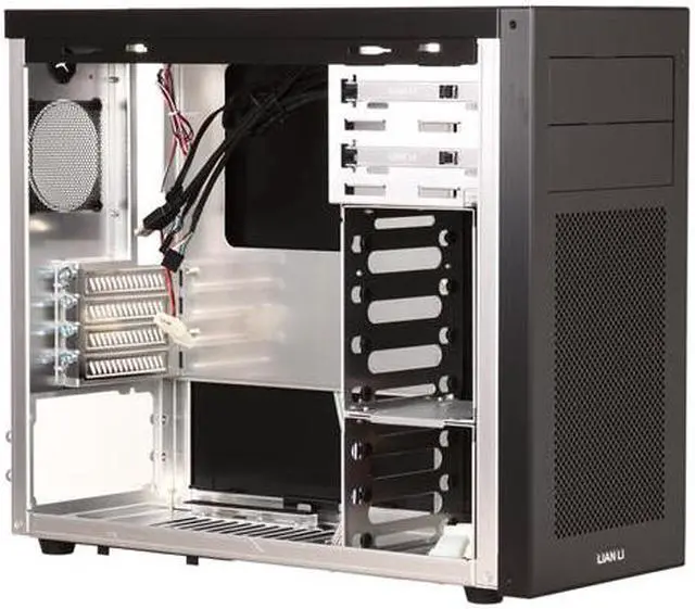 Alt view image 7 of 10 - LIAN LI PC-A04B Black Aluminum Micro ATX Mini Tower Computer Case