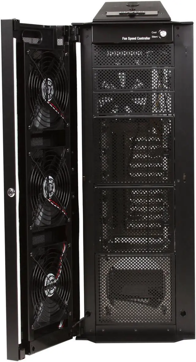 Alt view image 2 of 10 - LIAN LI PC-P80NB Black Aluminum ATX Full Tower Computer Case