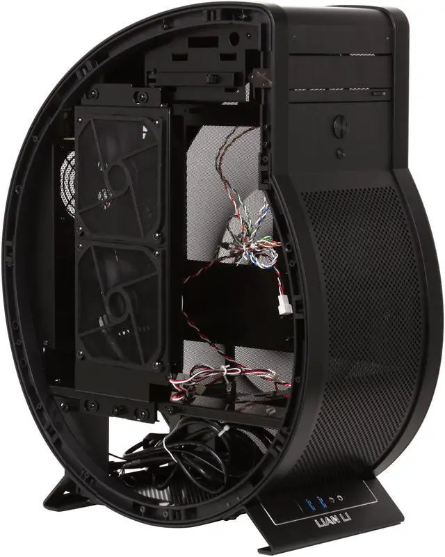 Alt view image 7 of 9 - LIAN LI PC-U6B Black Aluminum Micro ATX Mid Tower Computer Case