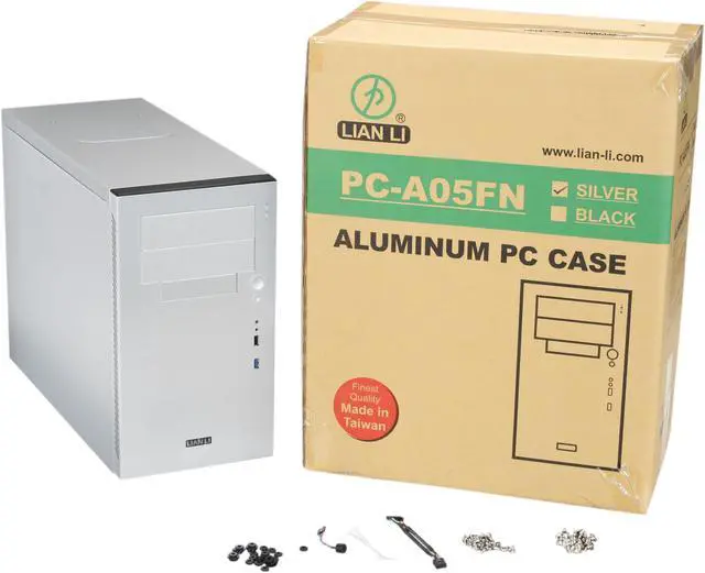 Alt view image 9 of 9 - LIAN LI PC-A05FNA Silver Aluminum ATX Mid Tower Computer Case
