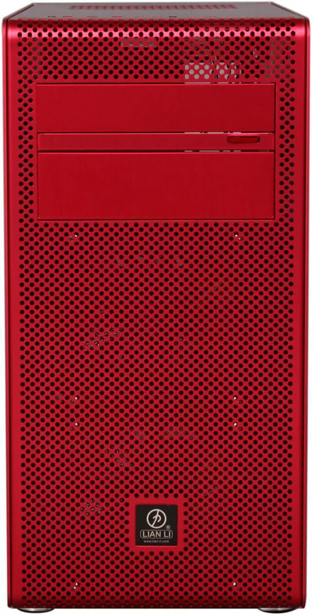 Alt view image 2 of 10 - LIAN LI PC-V600FR Red Aluminum Micro ATX Mini Tower Computer Case