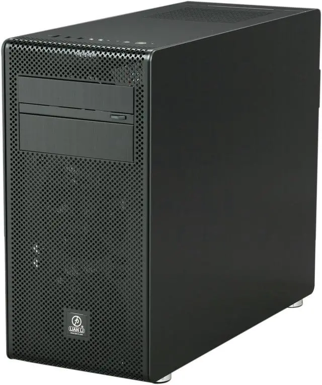 Alt view image 3 of 10 - LIAN LI PC-V600FX Internal Black Aluminum Micro ATX Mini Tower Computer Case