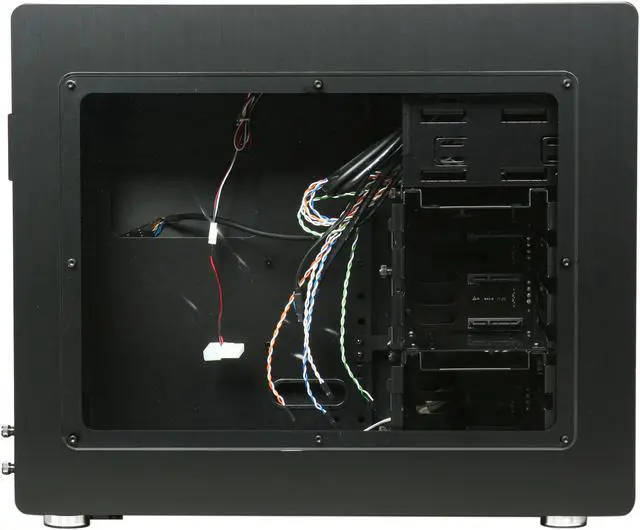 Alt view image 4 of 10 - LIAN LI PC-V600FX Internal Black Aluminum Micro ATX Mini Tower Computer Case