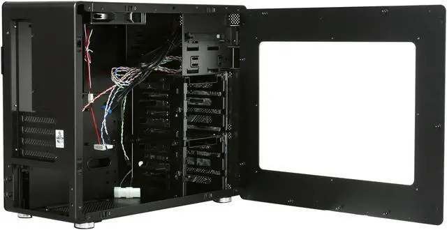 Alt view image 5 of 10 - LIAN LI PC-V600FX Internal Black Aluminum Micro ATX Mini Tower Computer Case