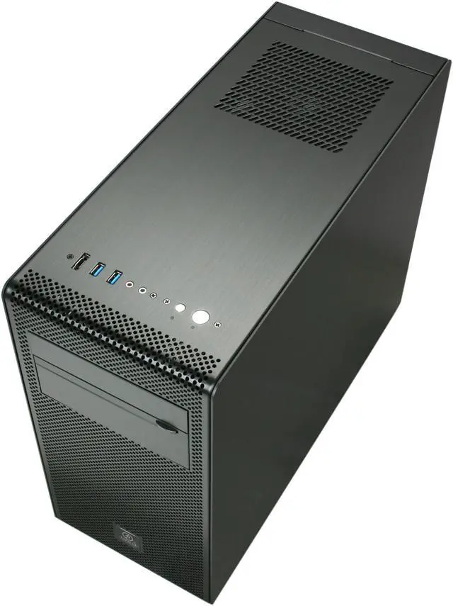 Alt view image 8 of 10 - LIAN LI PC-V600FX Internal Black Aluminum Micro ATX Mini Tower Computer Case