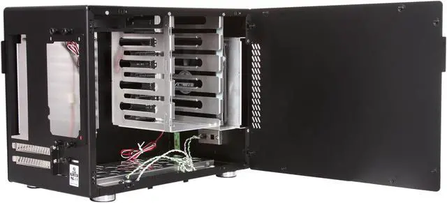 Alt view image 5 of 9 - LIAN LI PC-Q25B Black Aluminum Mini-ITX Tower Computer Case