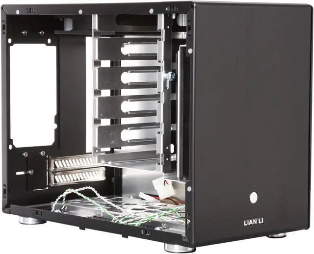 Alt view image 7 of 9 - LIAN LI PC-Q25B Black Aluminum Mini-ITX Tower Computer Case