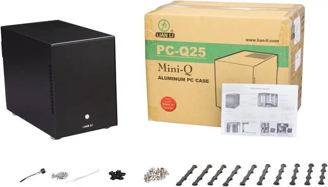 Alt view image 9 of 9 - LIAN LI PC-Q25B Black Aluminum Mini-ITX Tower Computer Case