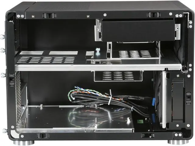 Alt view image 7 of 9 - LIAN LI Black Aluminum PC-V353B Micro ATX Media Center / HTPC Case