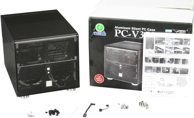 Alt view image 9 of 9 - LIAN LI Black Aluminum PC-V353B Micro ATX Media Center / HTPC Case