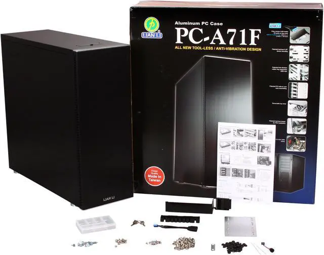 Alt view image 10 of 10 - LIAN LI PC-A71F USB3.0 Black Aluminum ATX Full Tower Computer Case