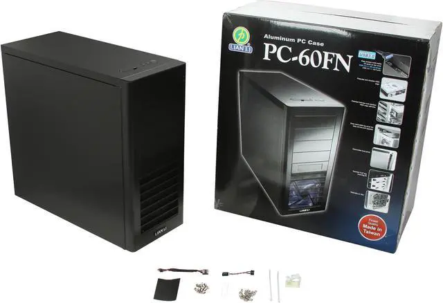 Alt view image 10 of 10 - LIAN LI PC-60FN USB3.0 Black Aluminum ATX Mid Tower Computer Case