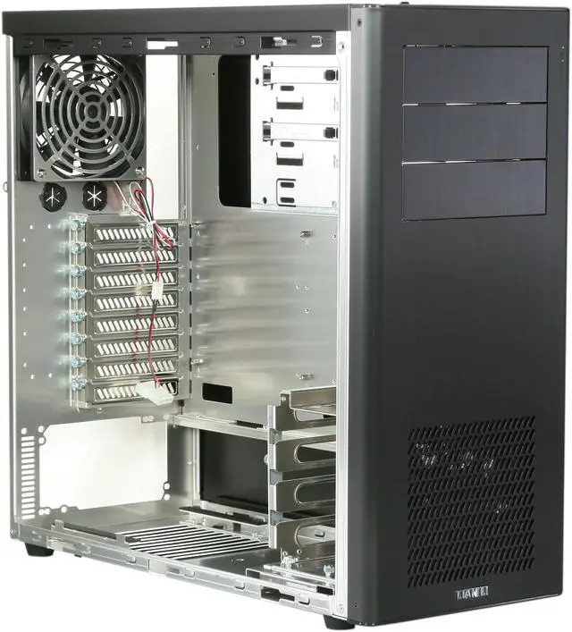 Alt view image 7 of 10 - LIAN LI PC-6 Black Aluminum ATX Mid Tower Computer Case