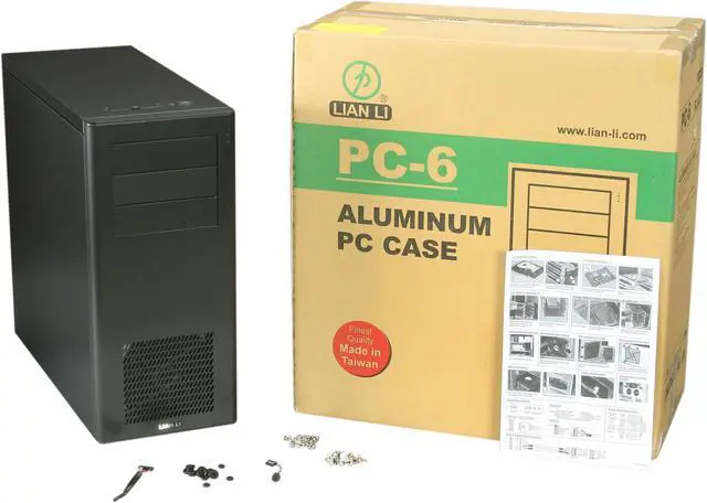 Alt view image 10 of 10 - LIAN LI PC-6 Black Aluminum ATX Mid Tower Computer Case