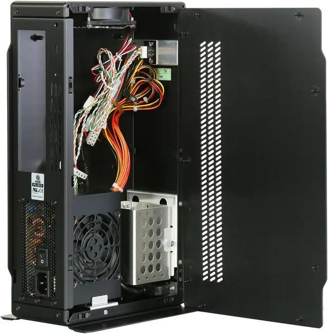Alt view image 5 of 10 - LIAN LI Black Aluminum PC-Q12B Mini ITX Media Center / HTPC Case