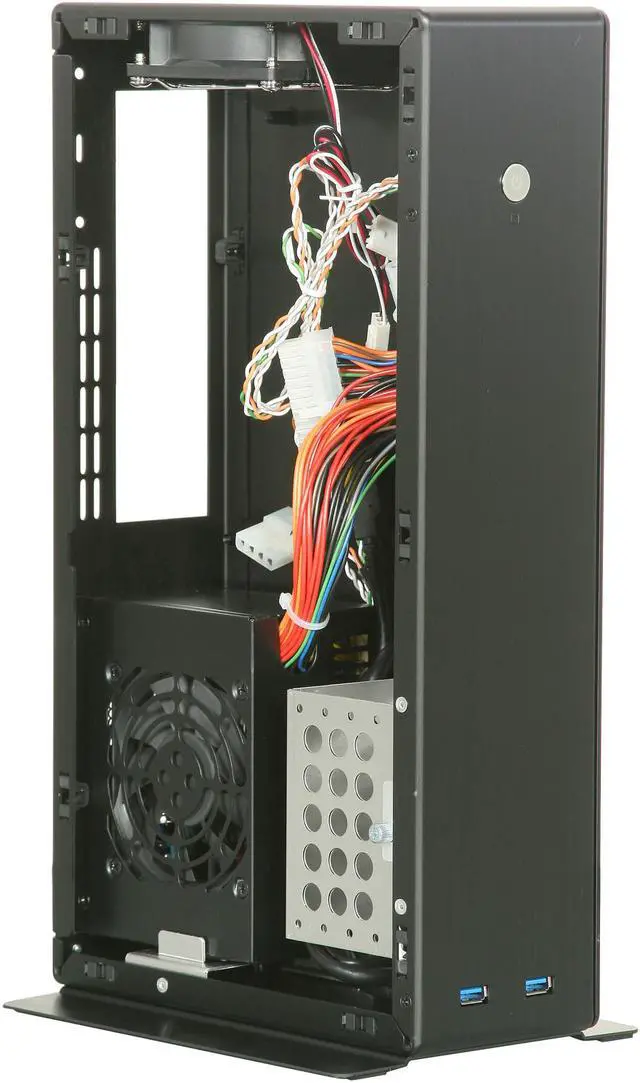 Alt view image 7 of 10 - LIAN LI Black Aluminum PC-Q12B Mini ITX Media Center / HTPC Case