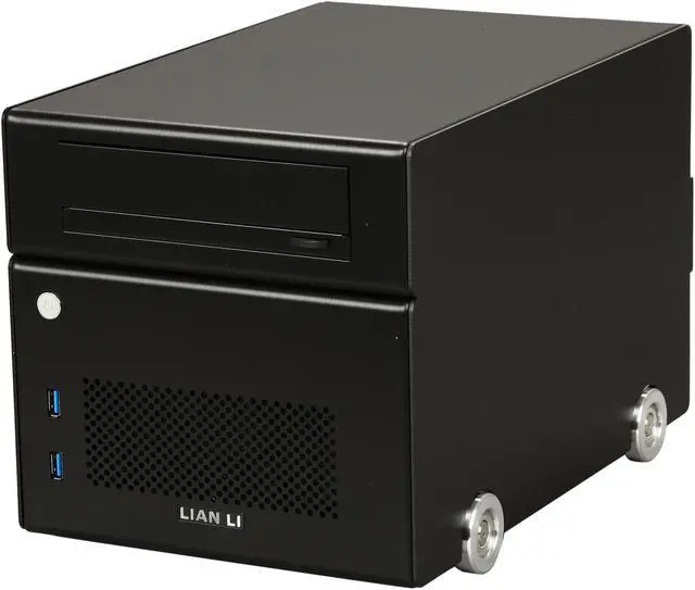 Alt view image 3 of 6 - LIAN LI Black Aluminum PC-Q15B Mini ITX Media Center / HTPC Case