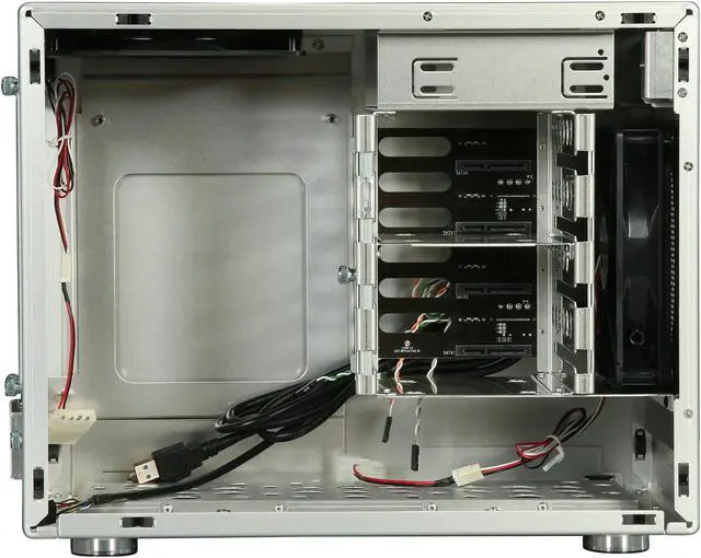 Alt view image 6 of 11 - LIAN LI Silver Aluminum PC-Q18A Mini ITX Media Center / HTPC Case