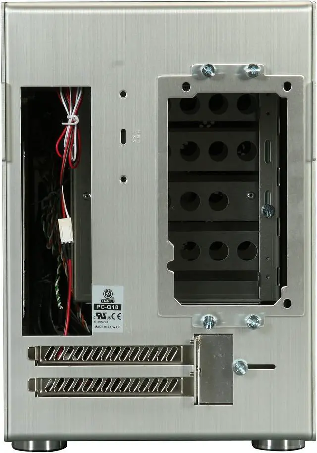 Alt view image 9 of 11 - LIAN LI Silver Aluminum PC-Q18A Mini ITX Media Center / HTPC Case