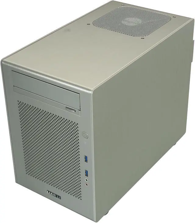 Alt view image 10 of 11 - LIAN LI Silver Aluminum PC-Q18A Mini ITX Media Center / HTPC Case
