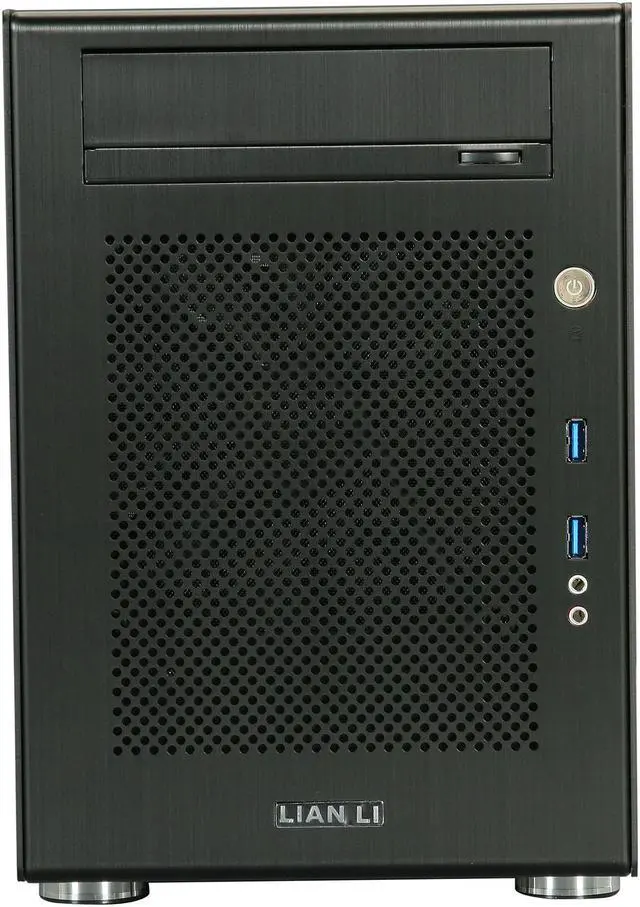 Alt view image 2 of 11 - LIAN LI Black Aluminum PC-Q18B Mini ITX Media Center / HTPC Case