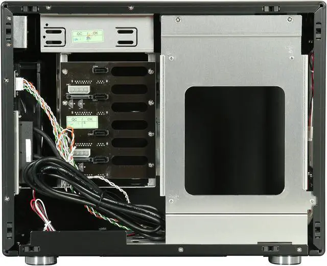 Alt view image 8 of 11 - LIAN LI Black Aluminum PC-Q18B Mini ITX Media Center / HTPC Case